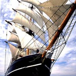 Kaskelot, owned by Square Sail Shipyard Ltd. Charlestown